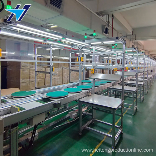 Free flow chain conveyor assembly line